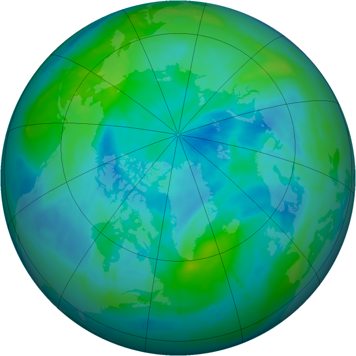 Arctic ozone map for 17 September 2009